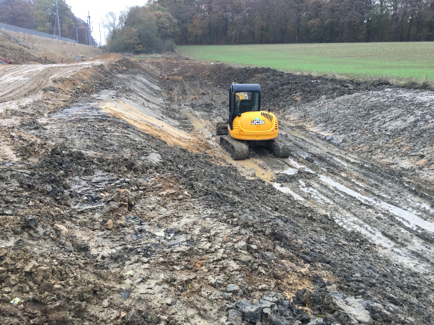 Natuurlijke open wateropslag spoorlijn Luxemburg